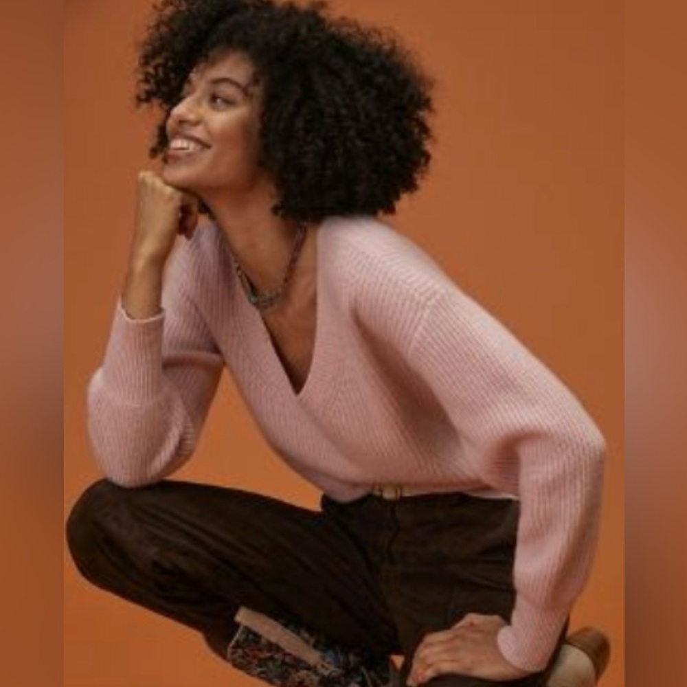 Maeve Pink Cashmere Sweater